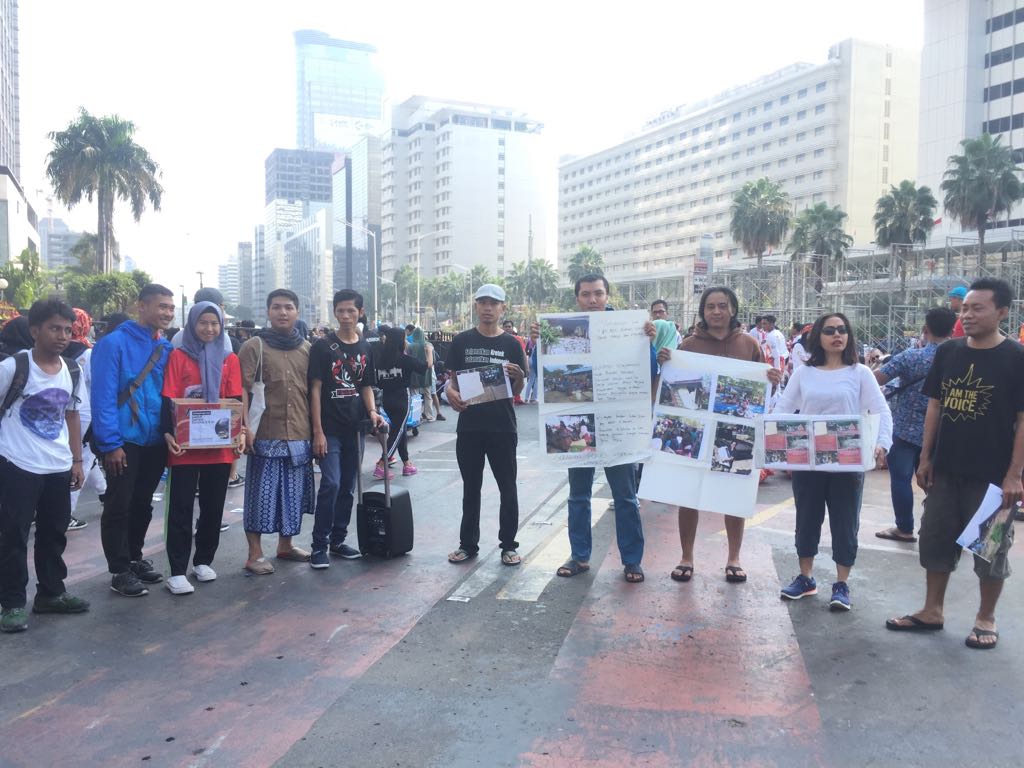 AMAN dan BPAN Galang Dana untuk Korban Gempa Lombok di Arena Car Free Day Jakarta