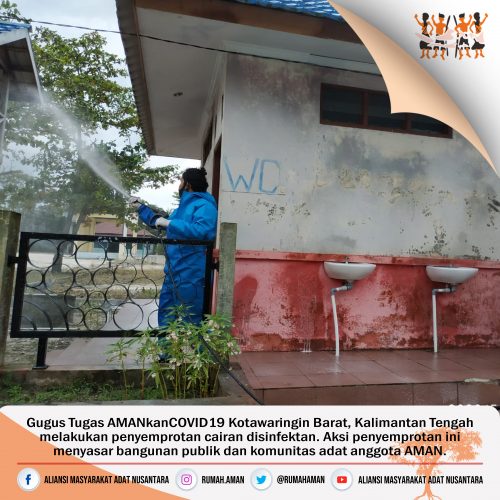 Gugus Tugas AMANkanCOVID19 Kotawaringin Baru Lakukan Penyemprotan Disinfektan